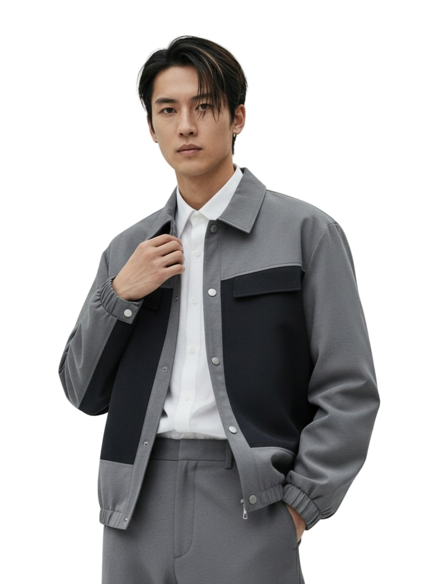 Snap Down Long Sleeve Jacket
