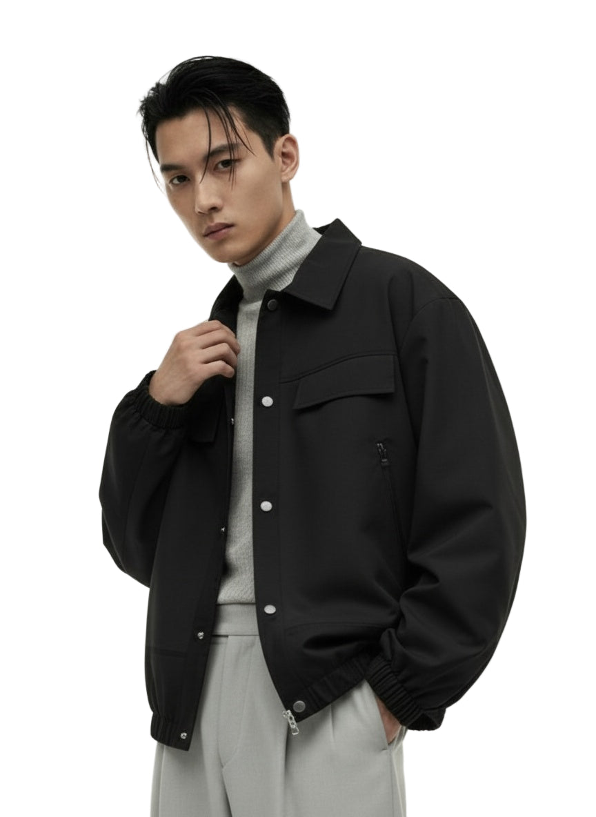 Snap Down Long Sleeve Jacket