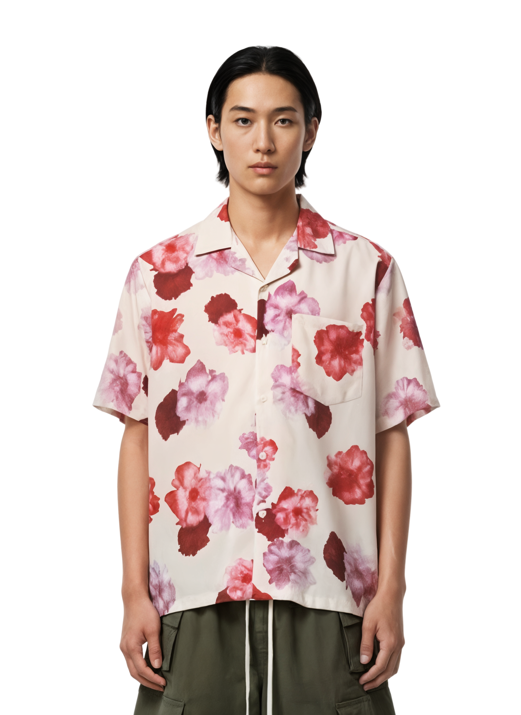 Floral Print Casual Button-Up Shirt