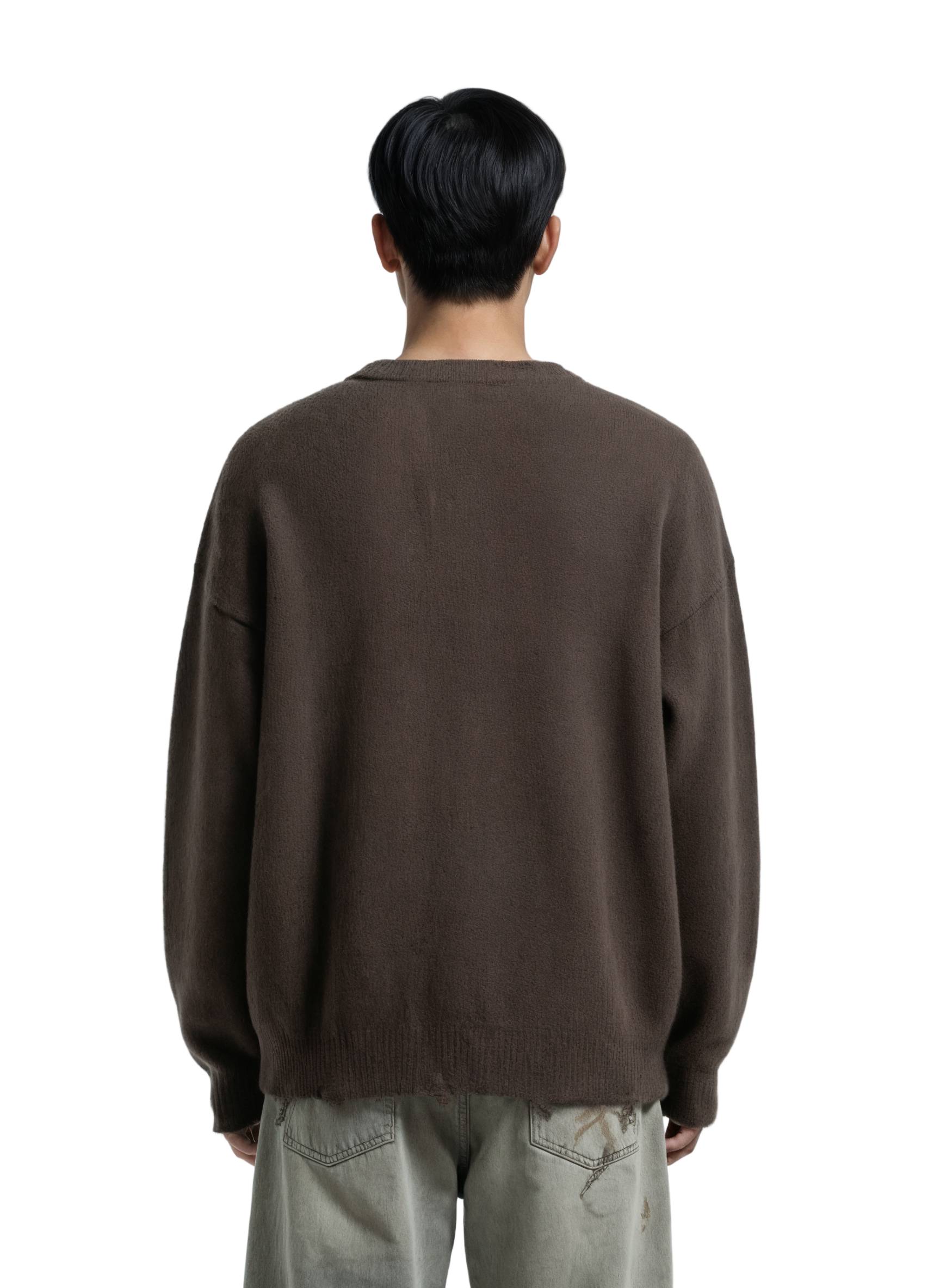 Relaxed Fit Ribbed Hem Sweater