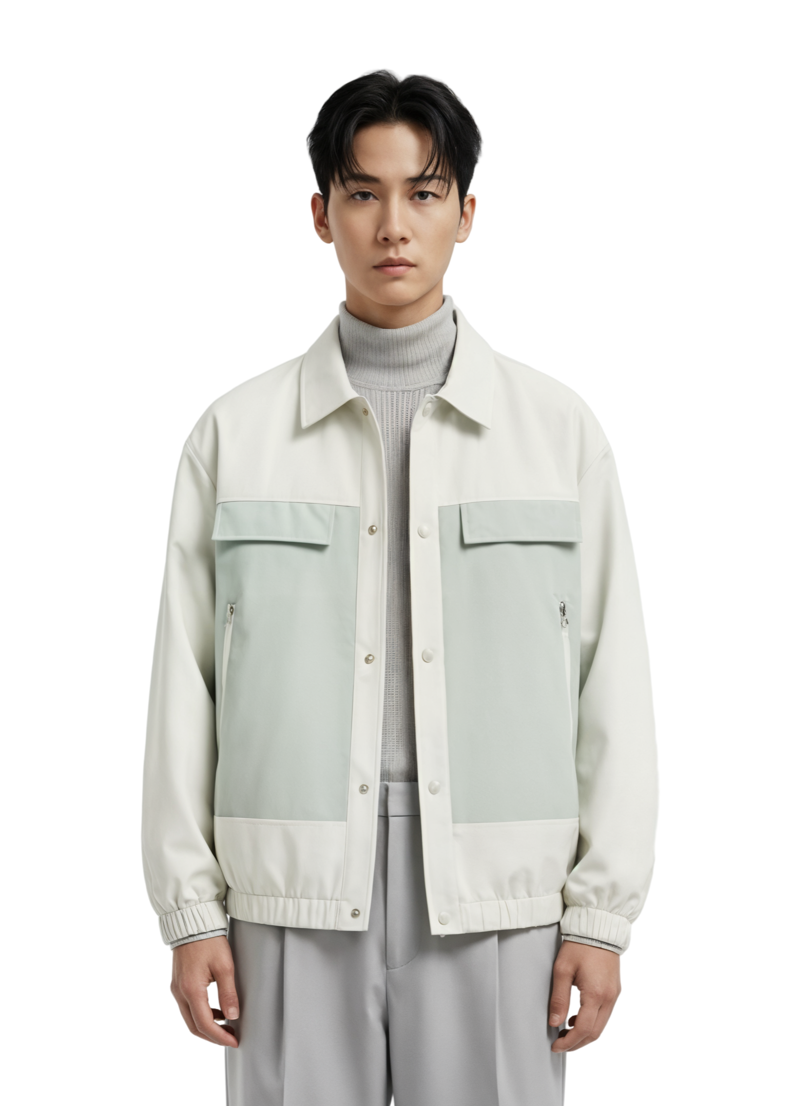 Snap Down Long Sleeve Jacket