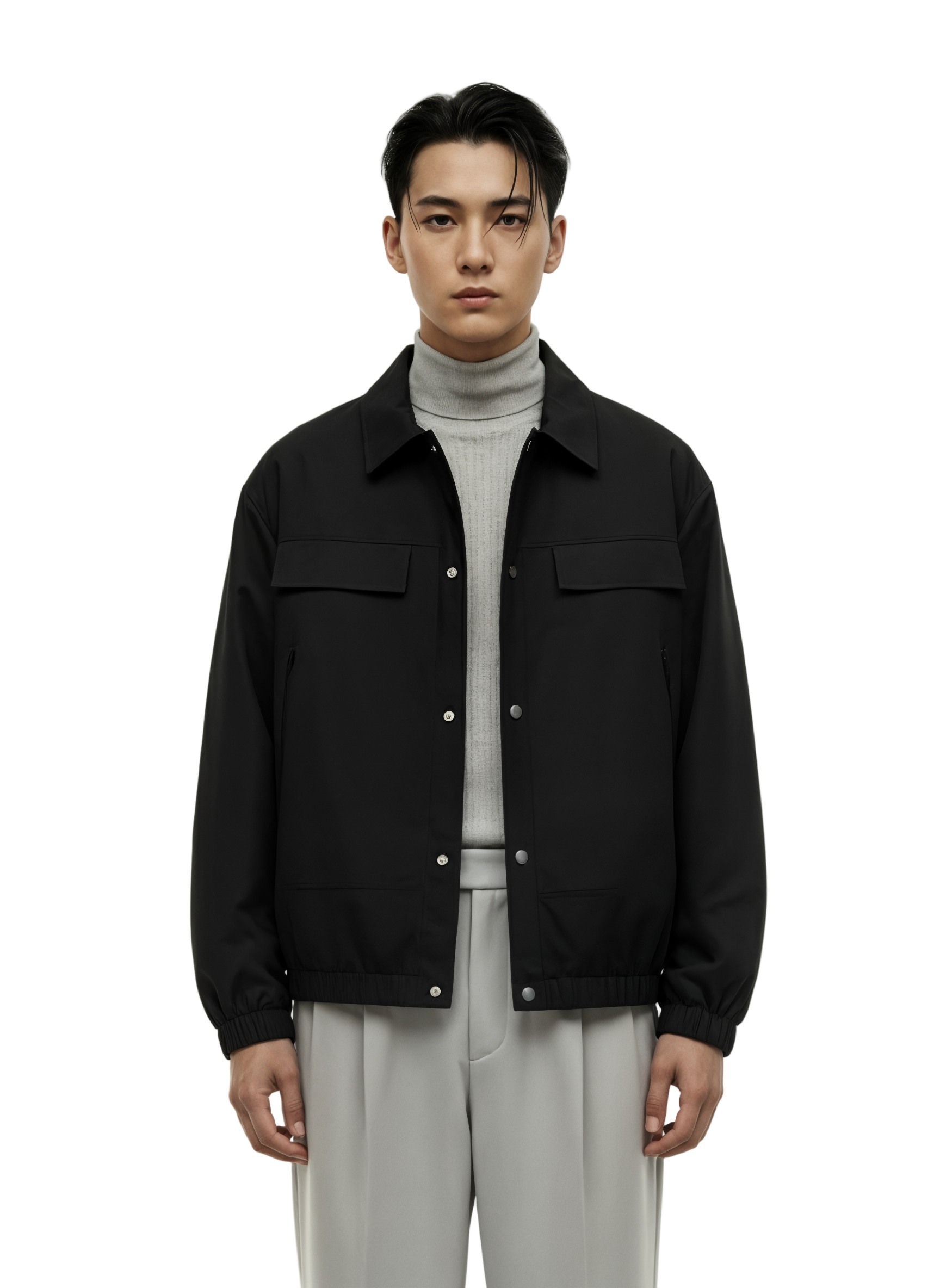 Snap Down Long Sleeve Jacket