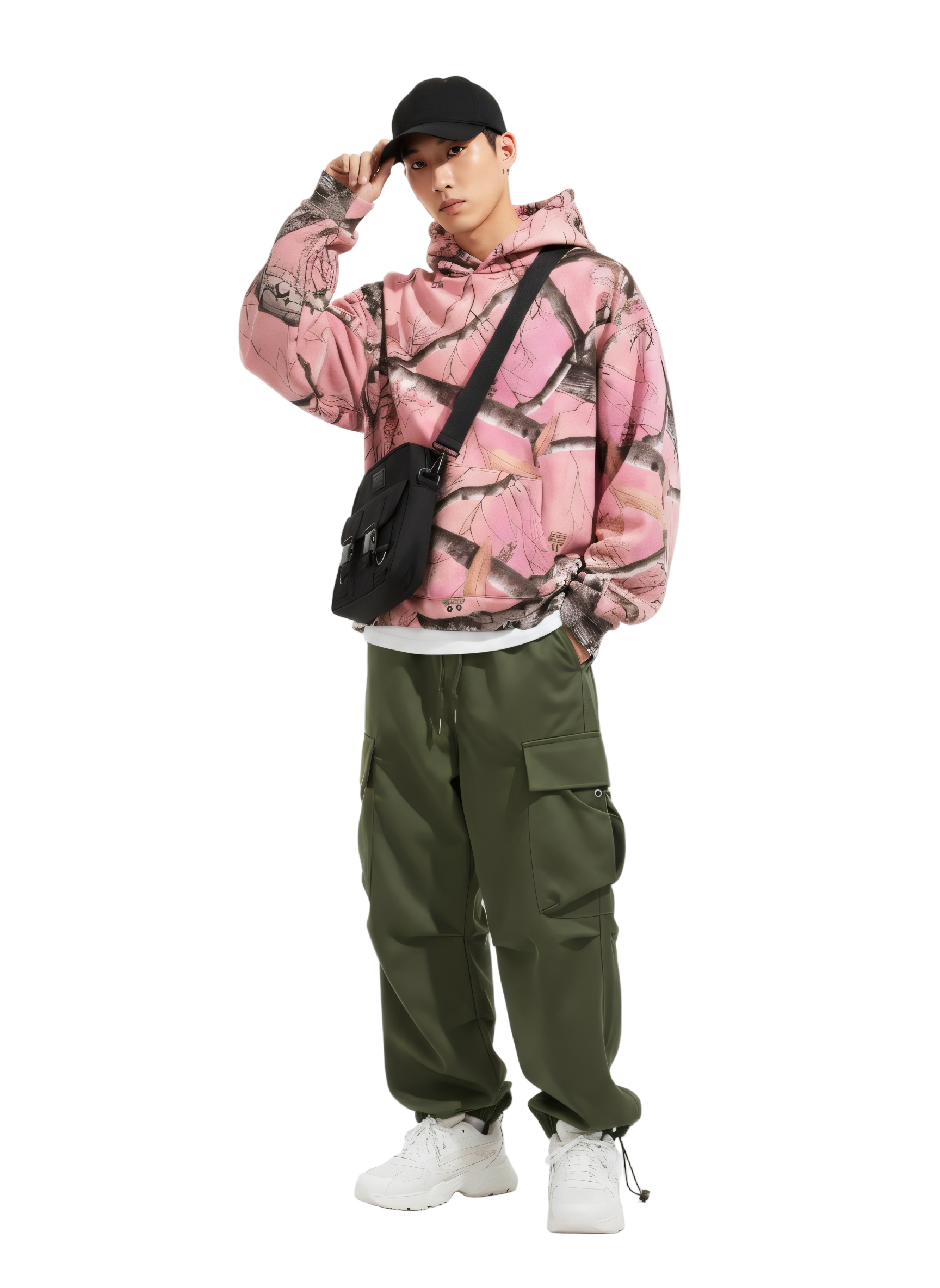 The Pink Camo Set 2 (Camo Hoodie + Cargo Pant Bundle)