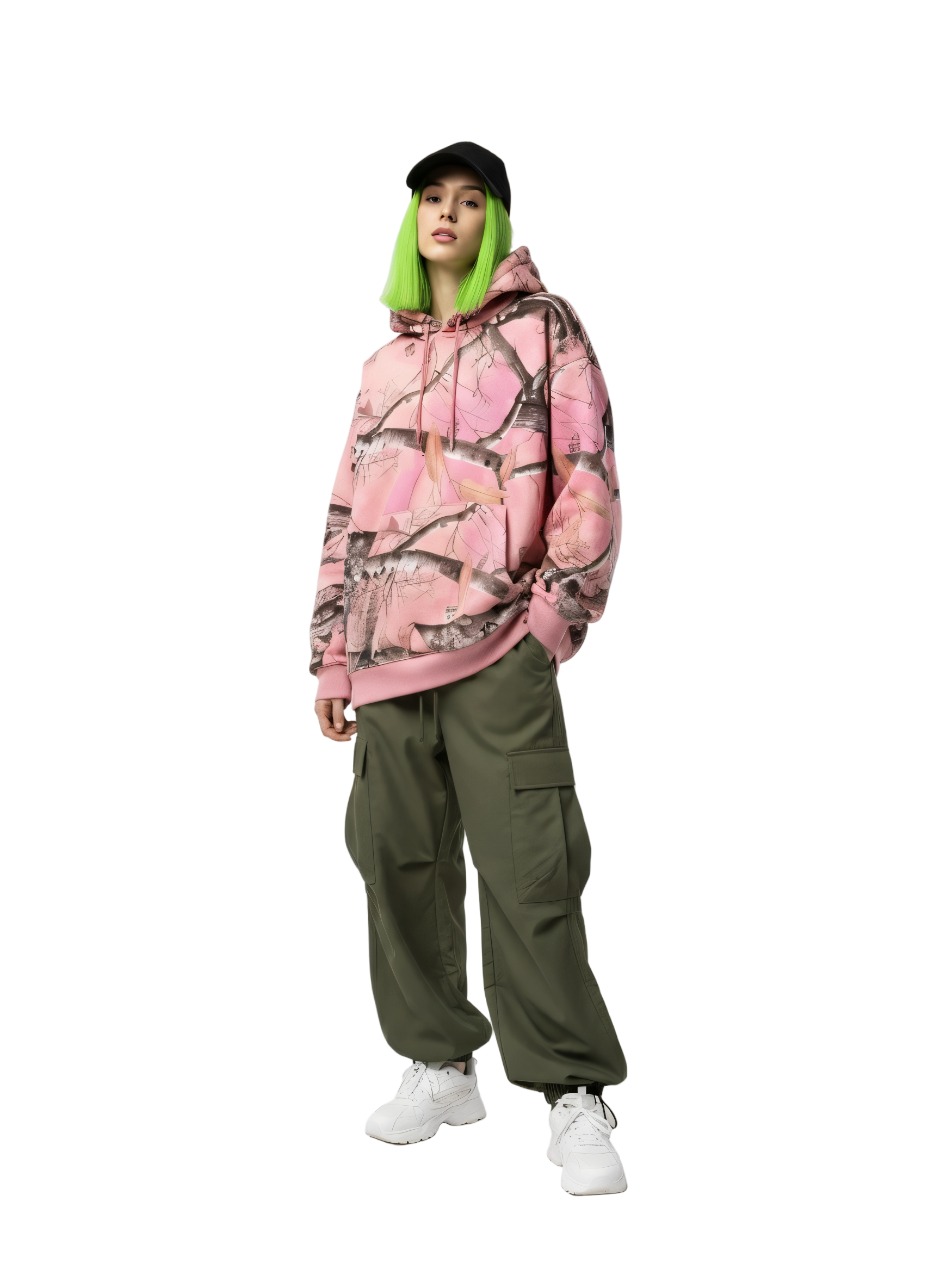 The Pink Camo Set 2 (Camo Hoodie + Cargo Pant Bundle)