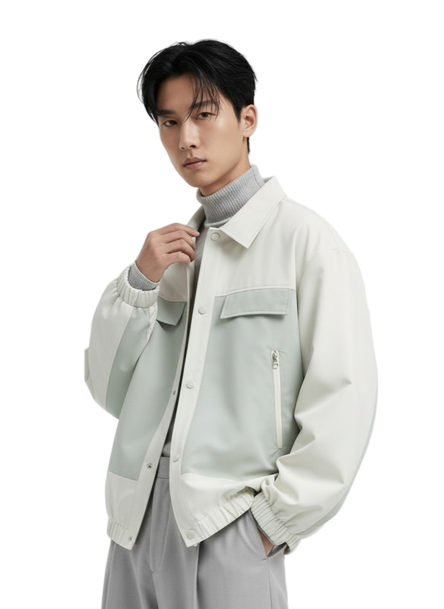 Snap Down Long Sleeve Jacket