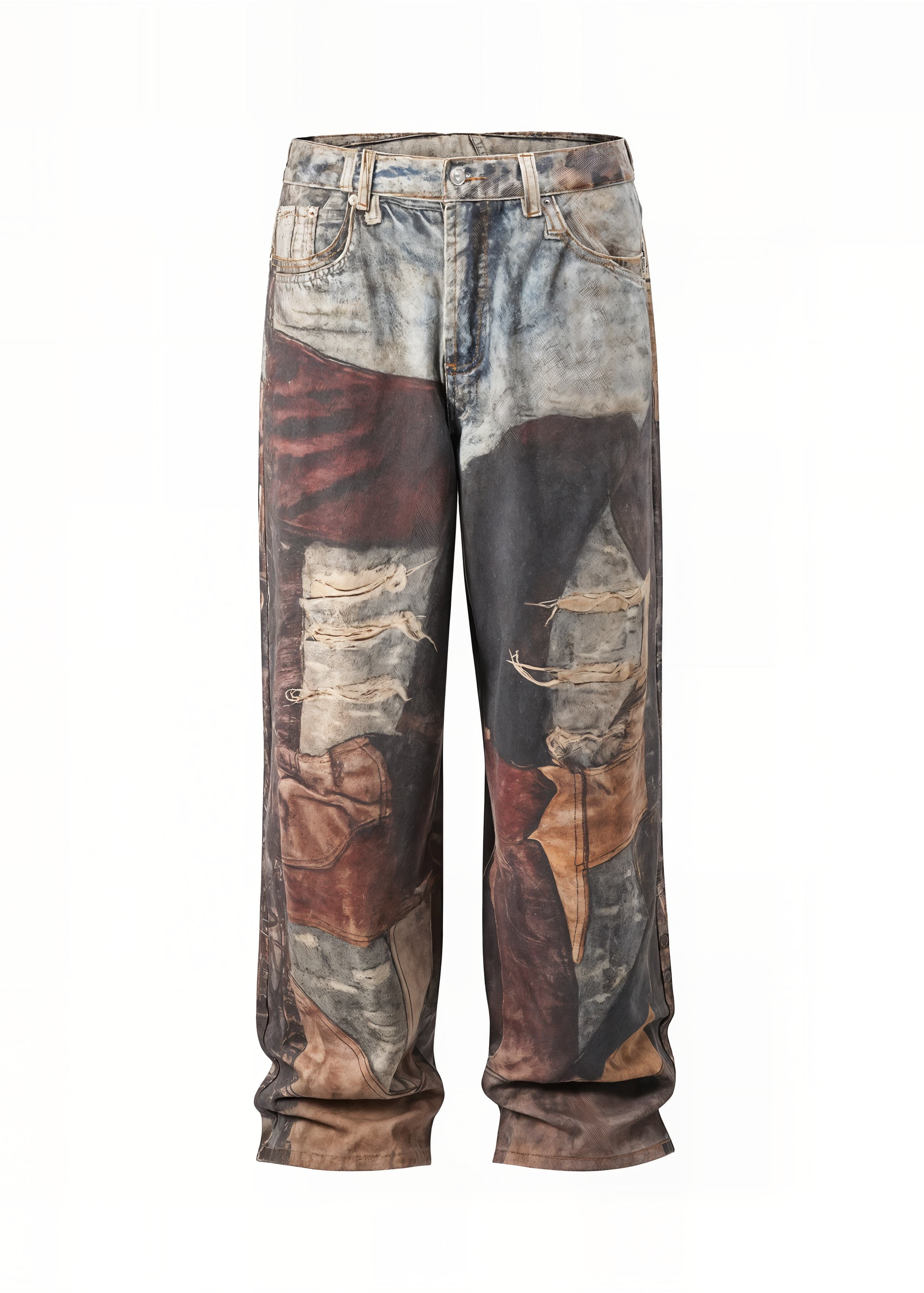 3D Printed Ripped Hole Jeans