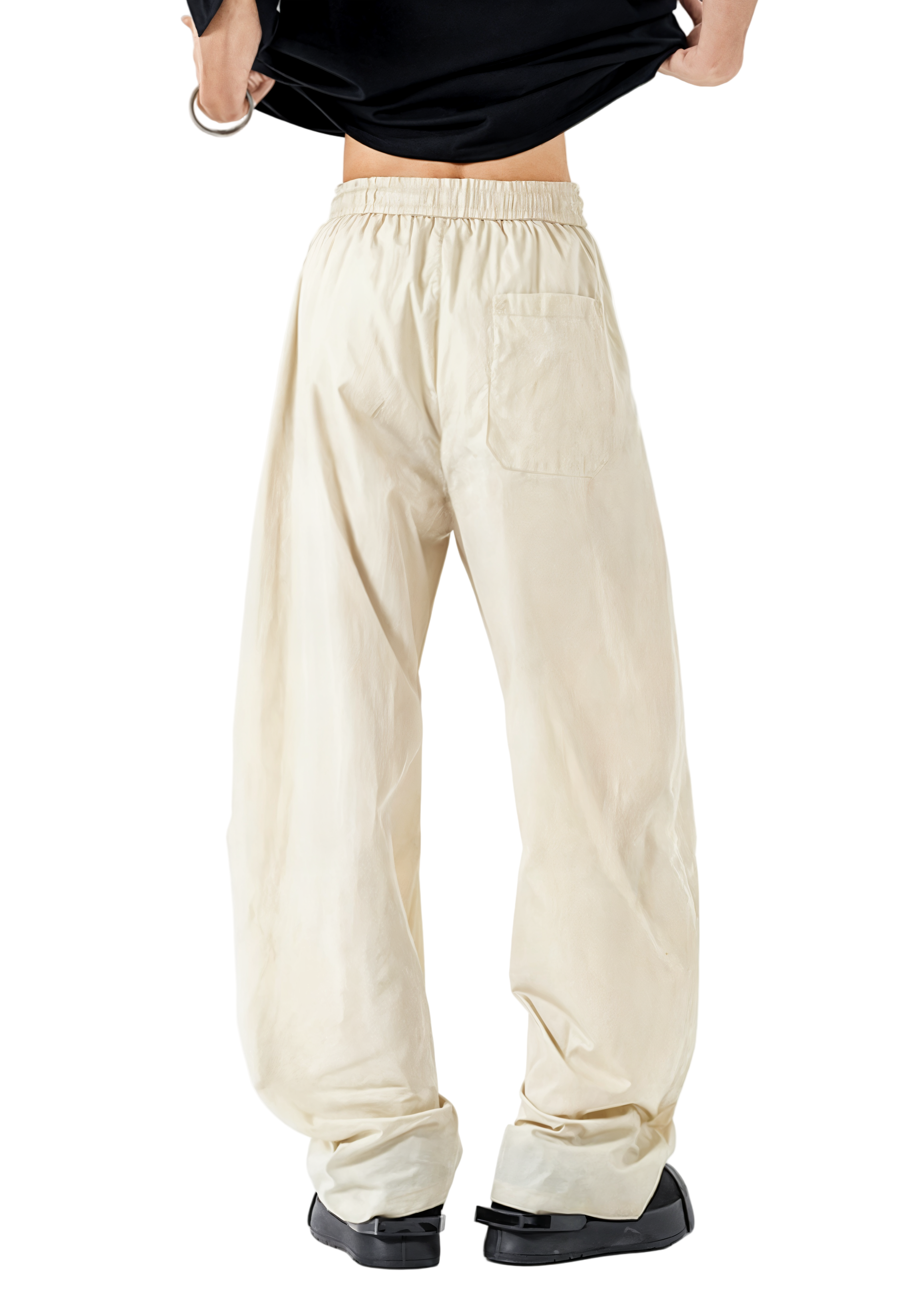 Elastic Waist Wide Leg Pants