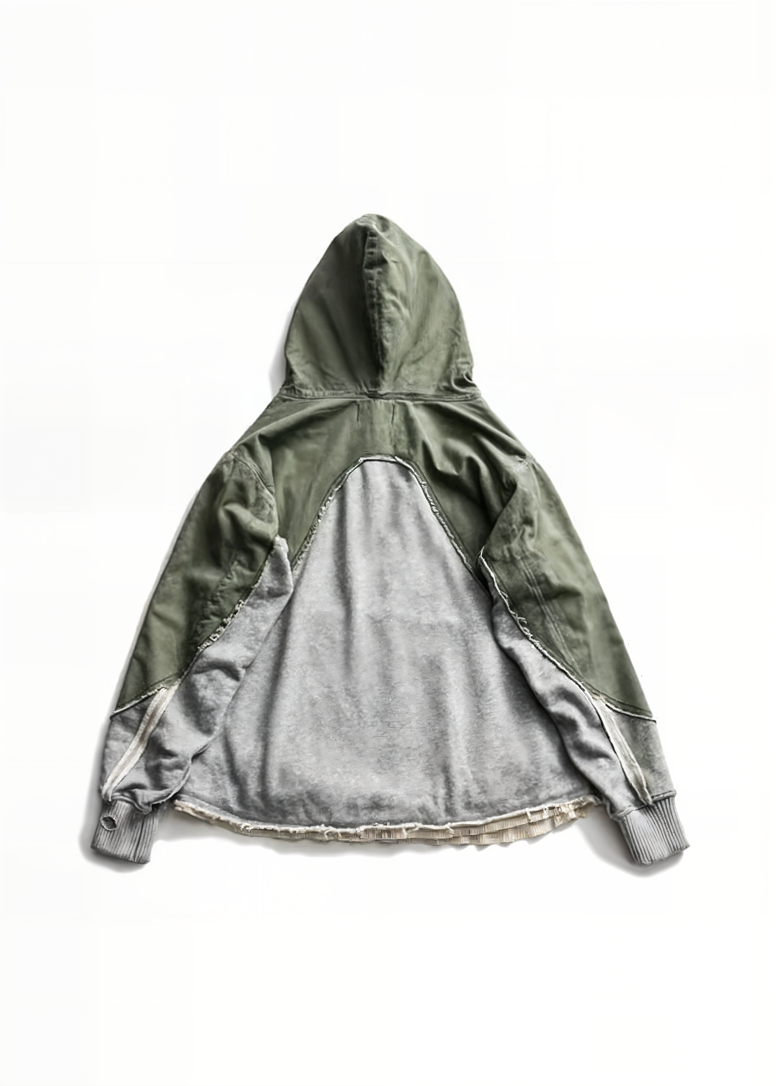 Army Patchwork Pullover Hoodie