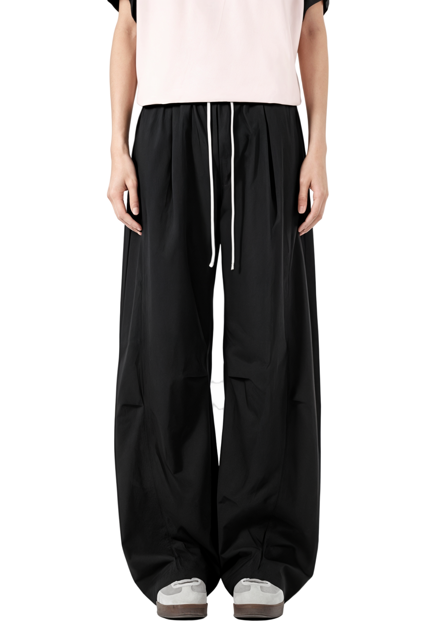 Elastic Waist Wide Leg Pants