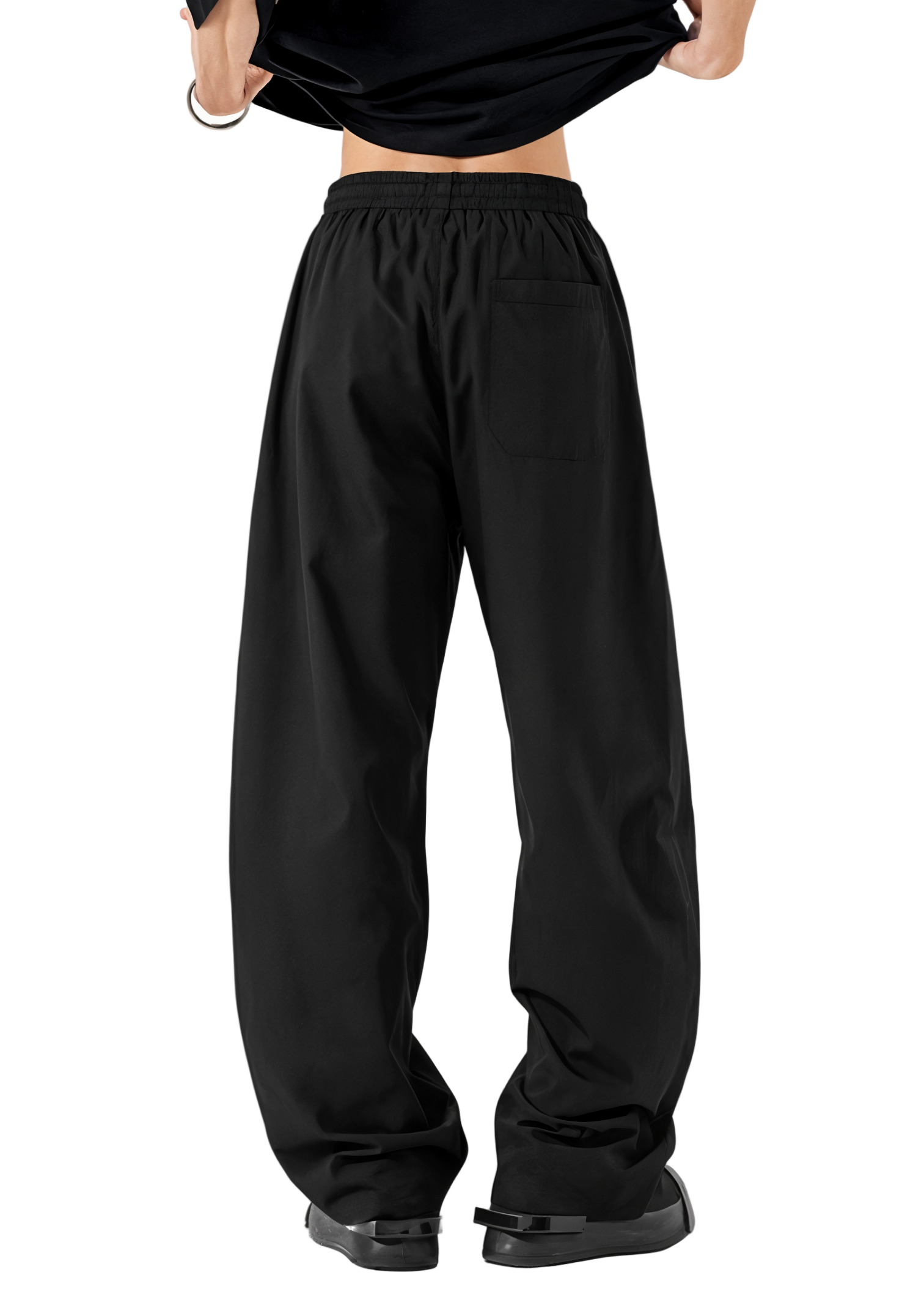 Elastic Waist Wide Leg Pants