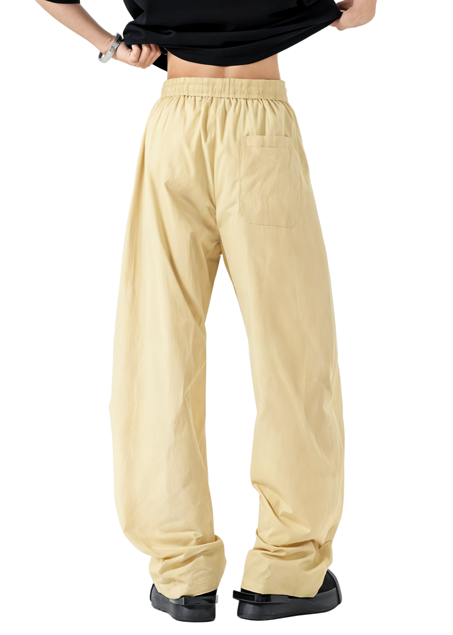 Elastic Waist Wide Leg Pants