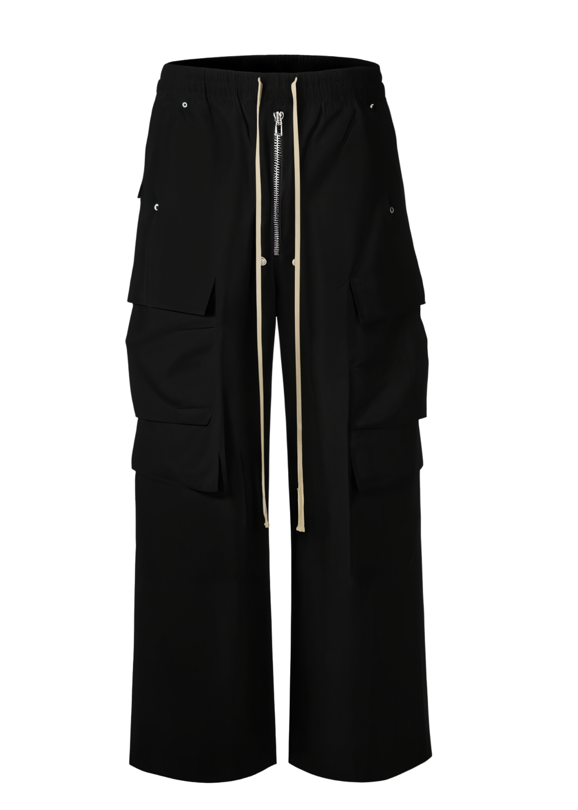 Dark Wide Leg Cargo Pants