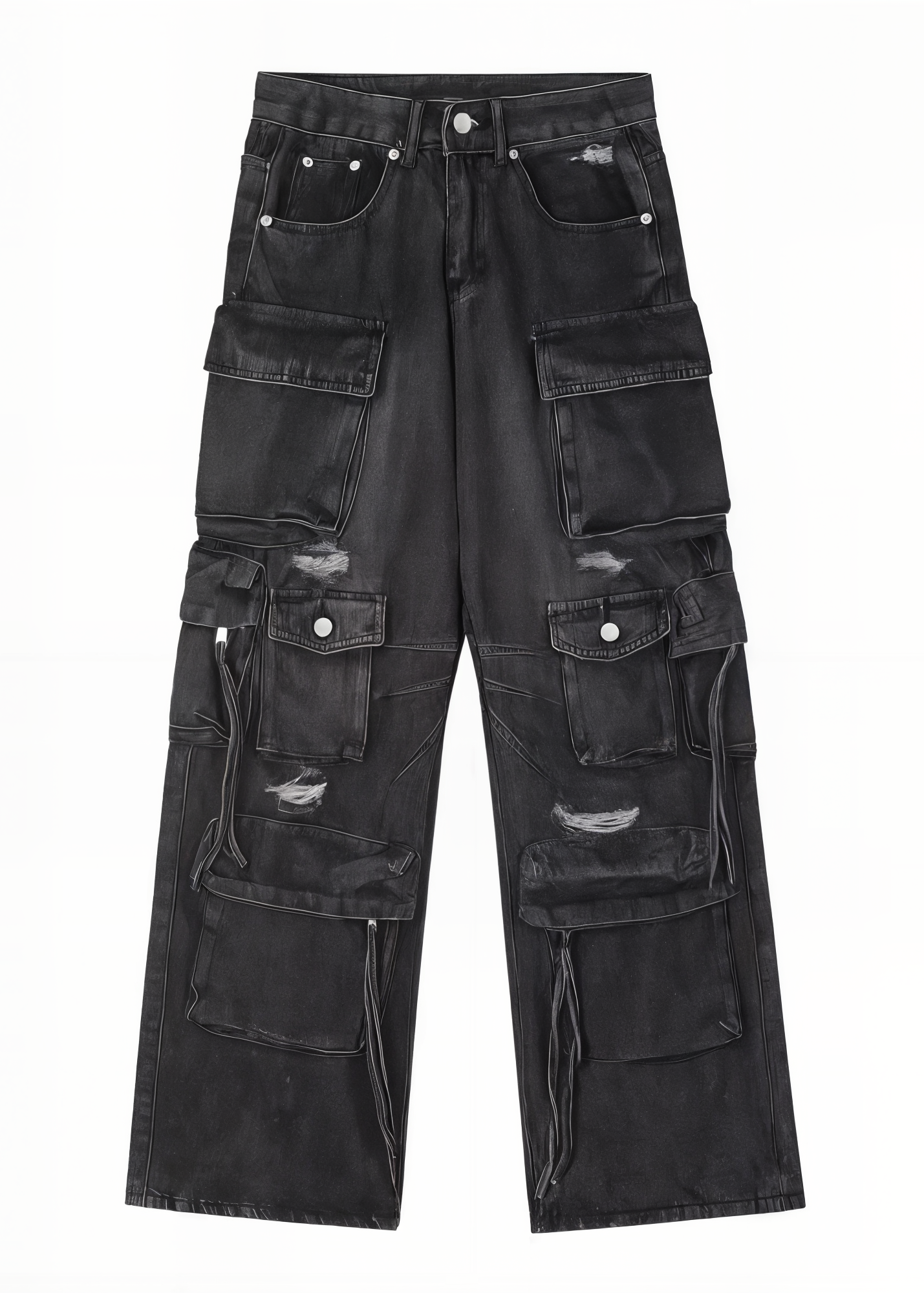 Washed Loose Straight Leg Jeans