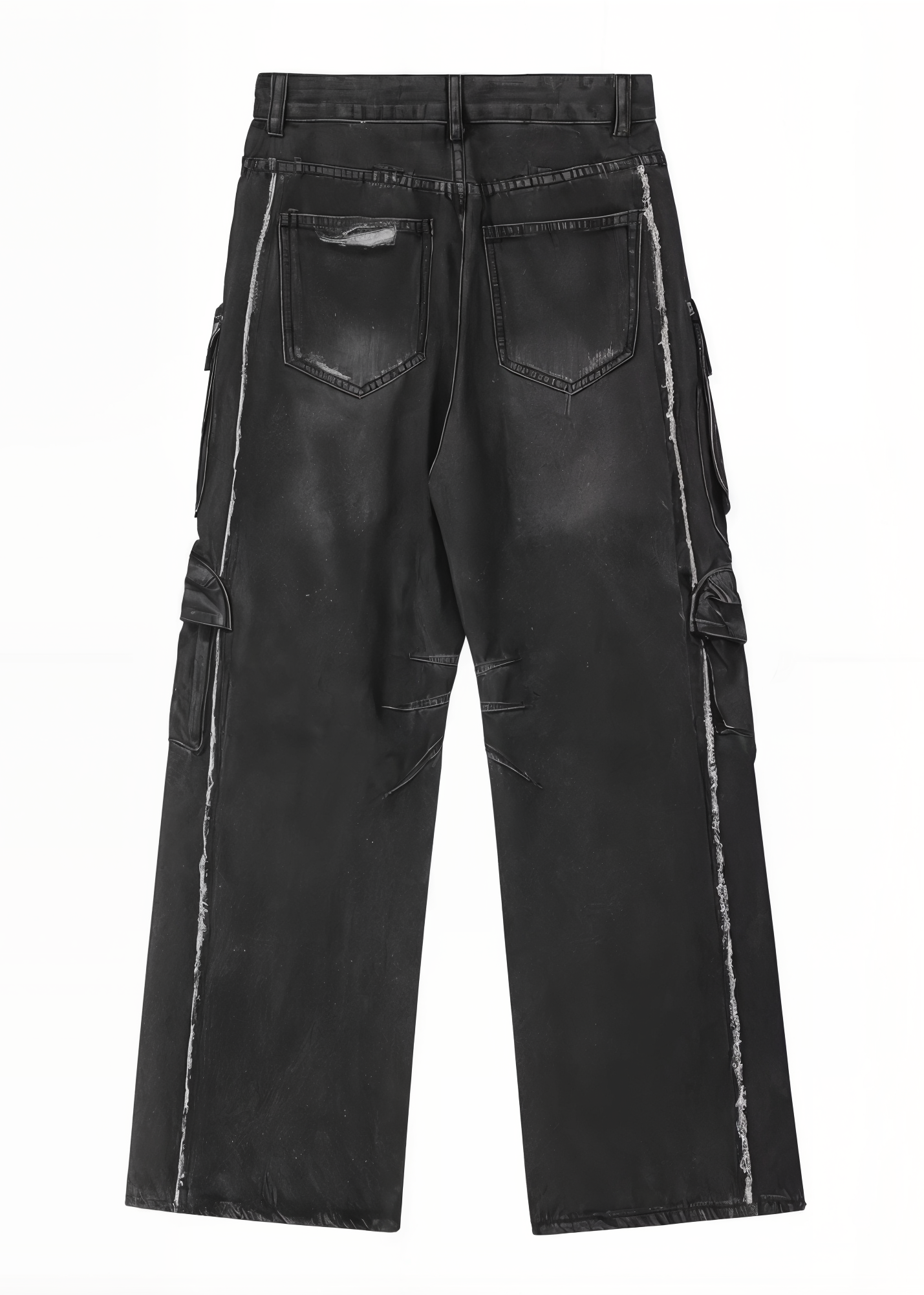 Washed Loose Straight Leg Jeans