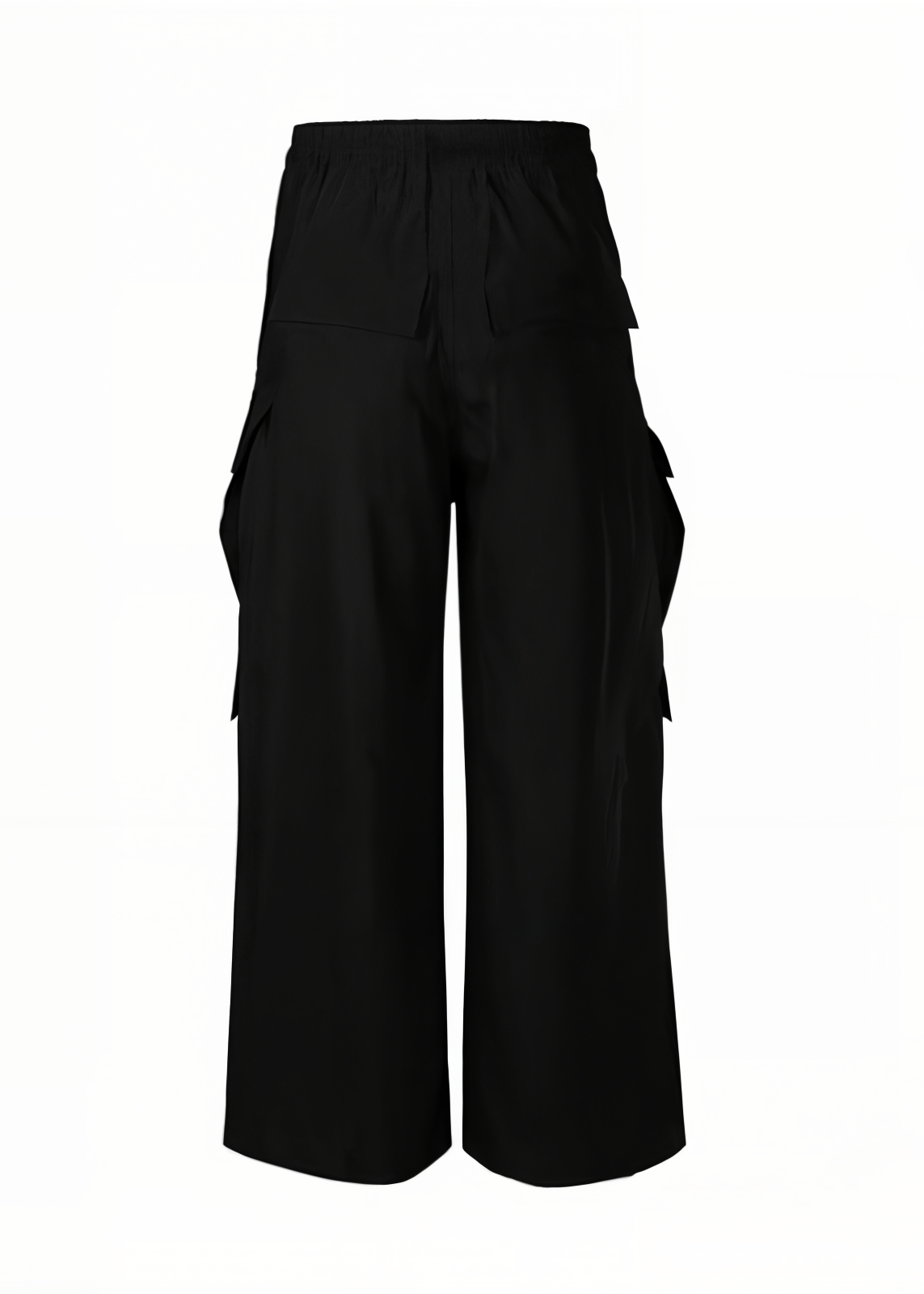 Dark Wide Leg Cargo Pants