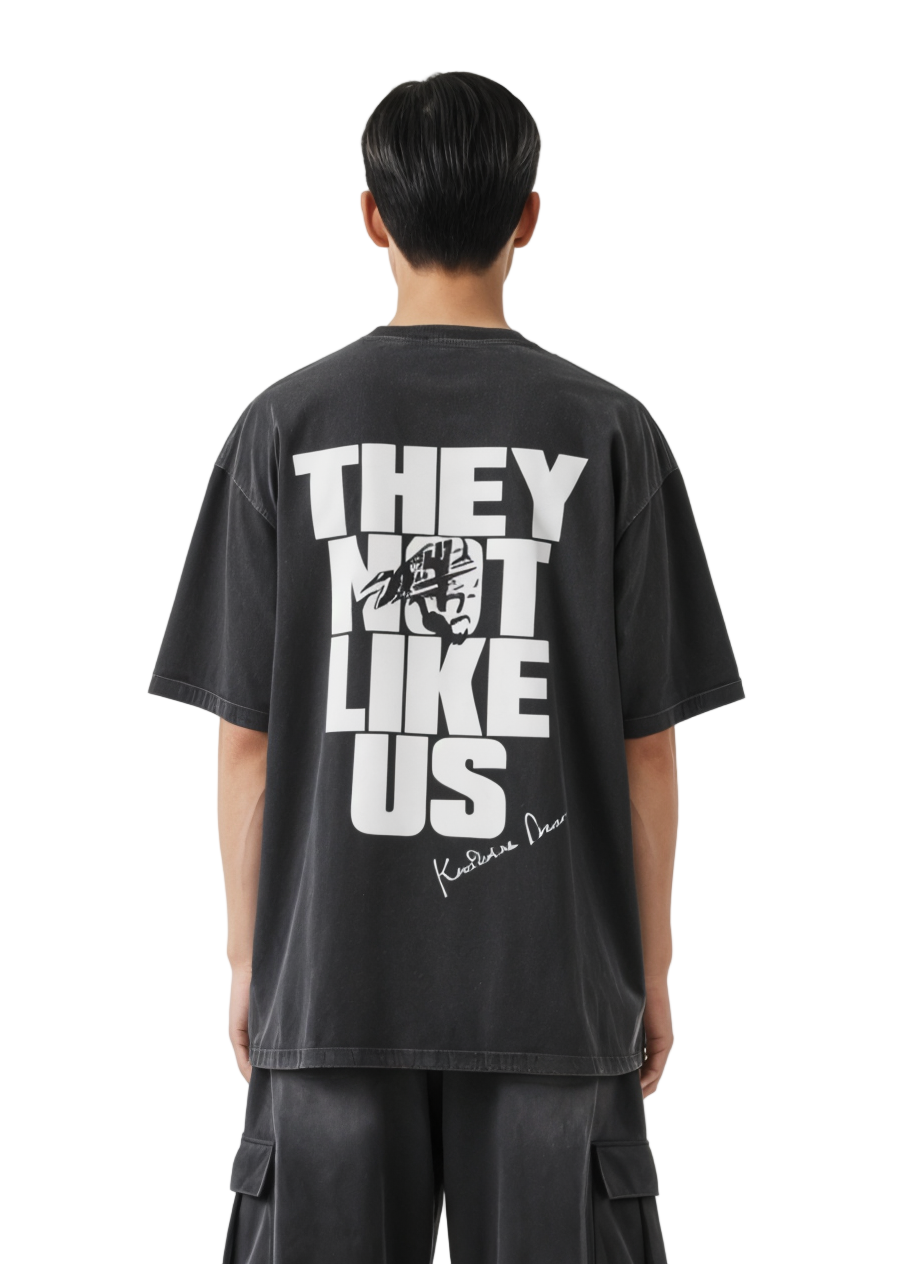 Oversized Kendrick Lamar Washed Vintage T-shirt