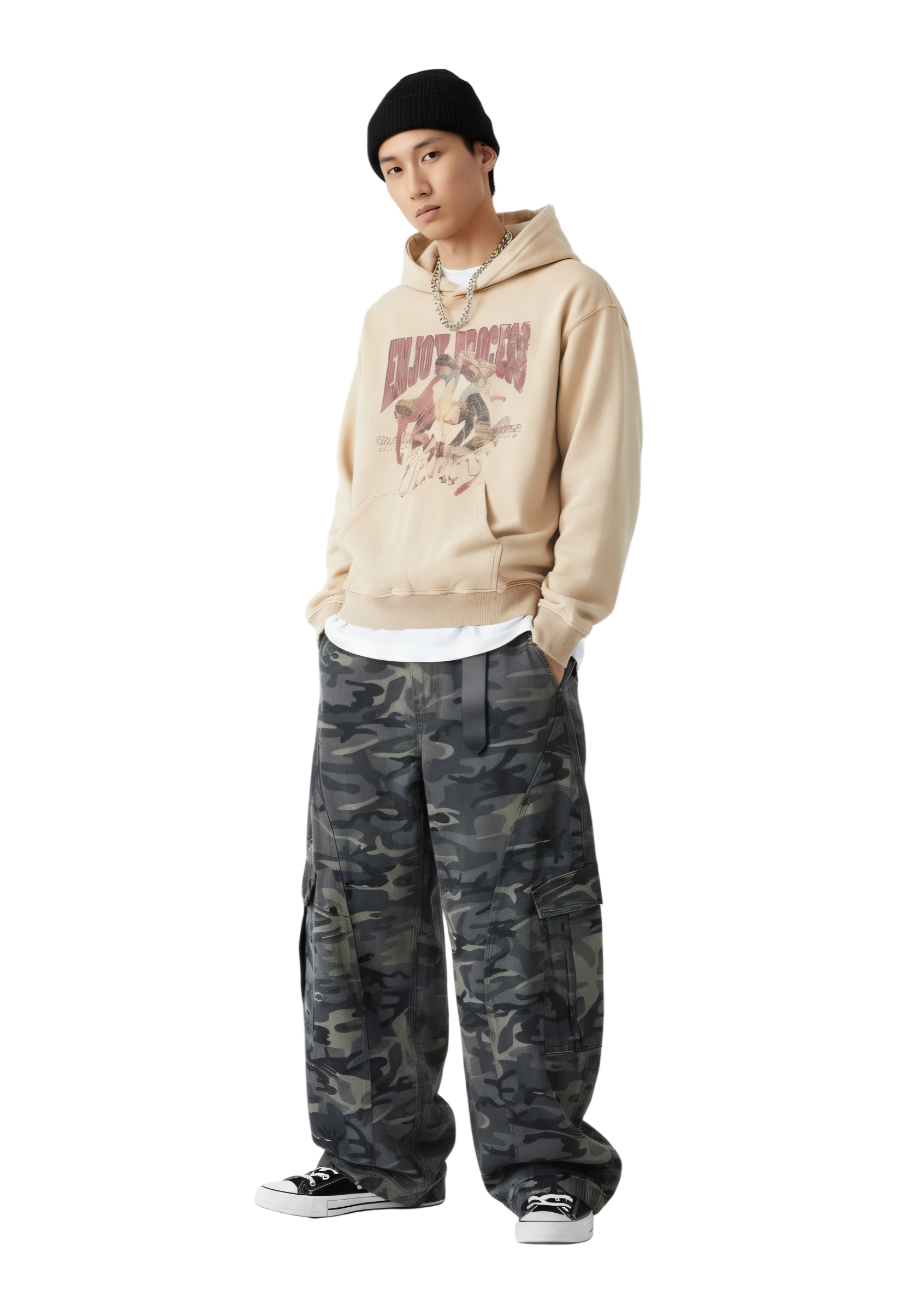 The Vintage Camo Set 1 (Graphic Hoodie + Pant Bundle)