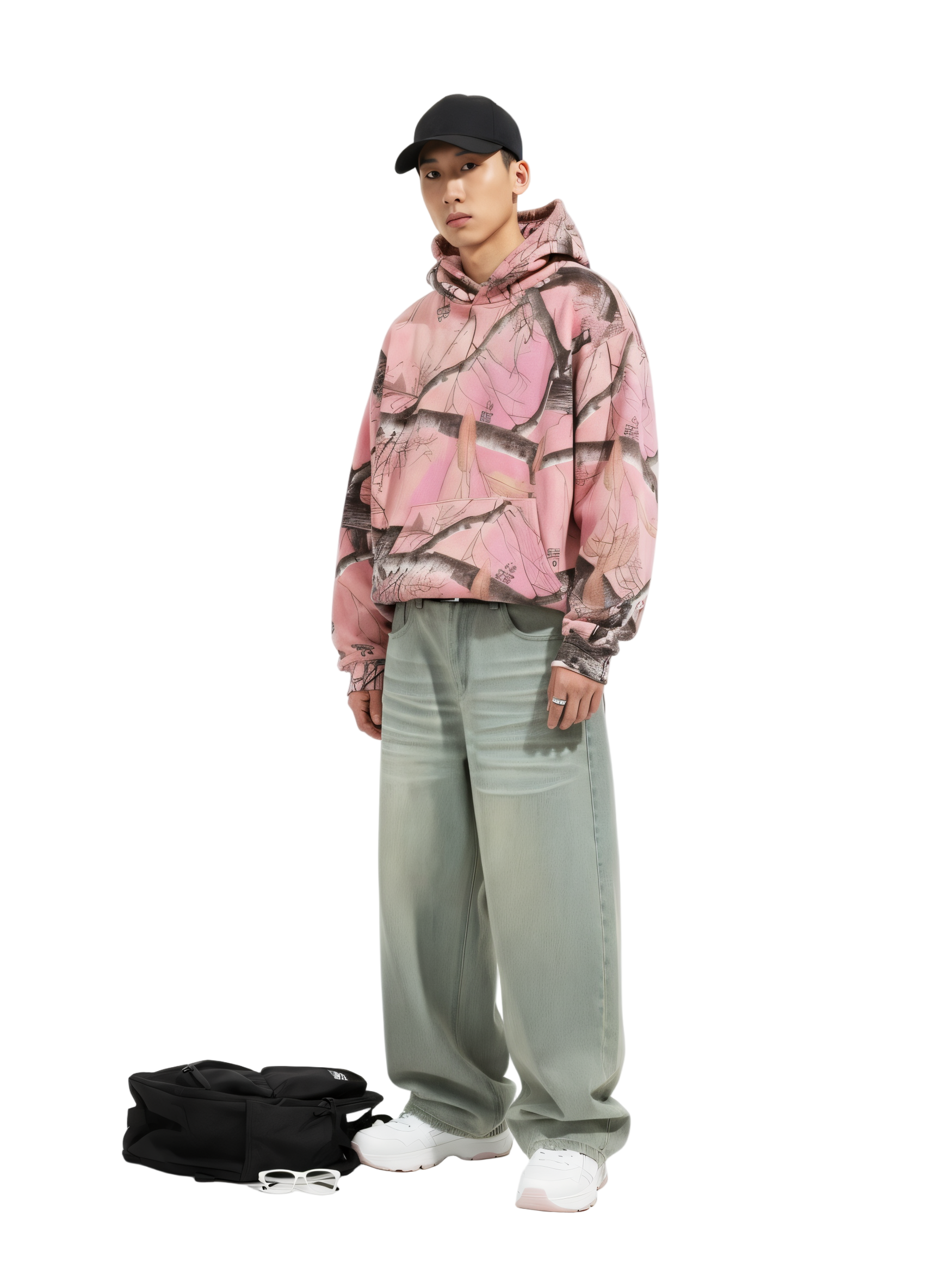 The Pink Camo Set 1 (Pullover Hoodie + Jean Bundle)