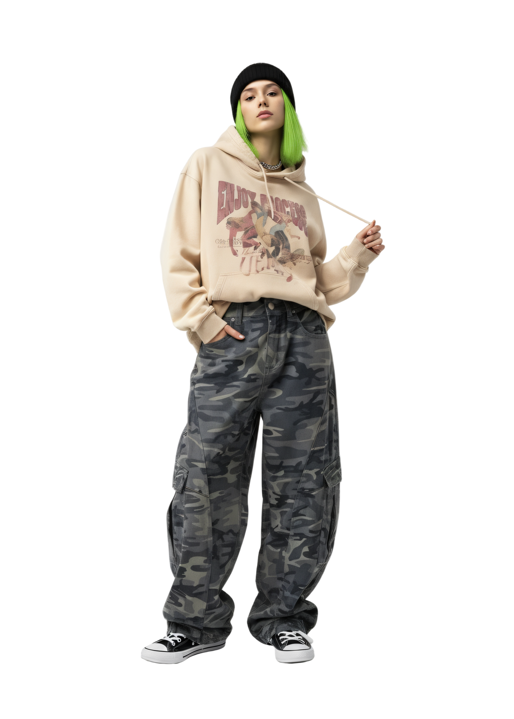 The Vintage Camo Set 1 (Graphic Hoodie + Pant Bundle)