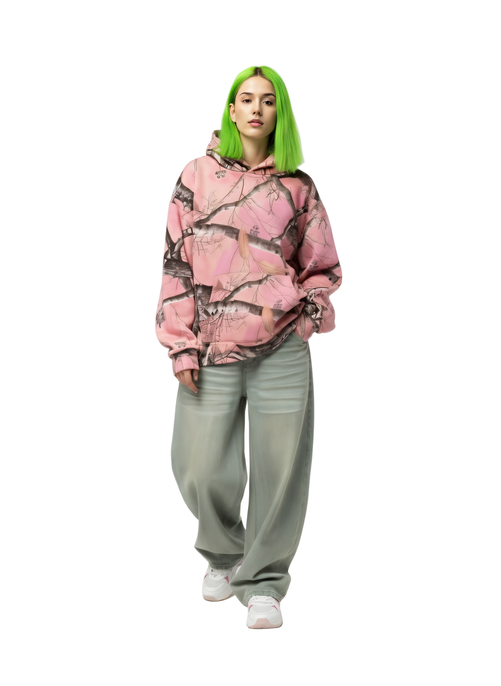 The Pink Camo Set 1 (Pullover Hoodie + Jean Bundle)