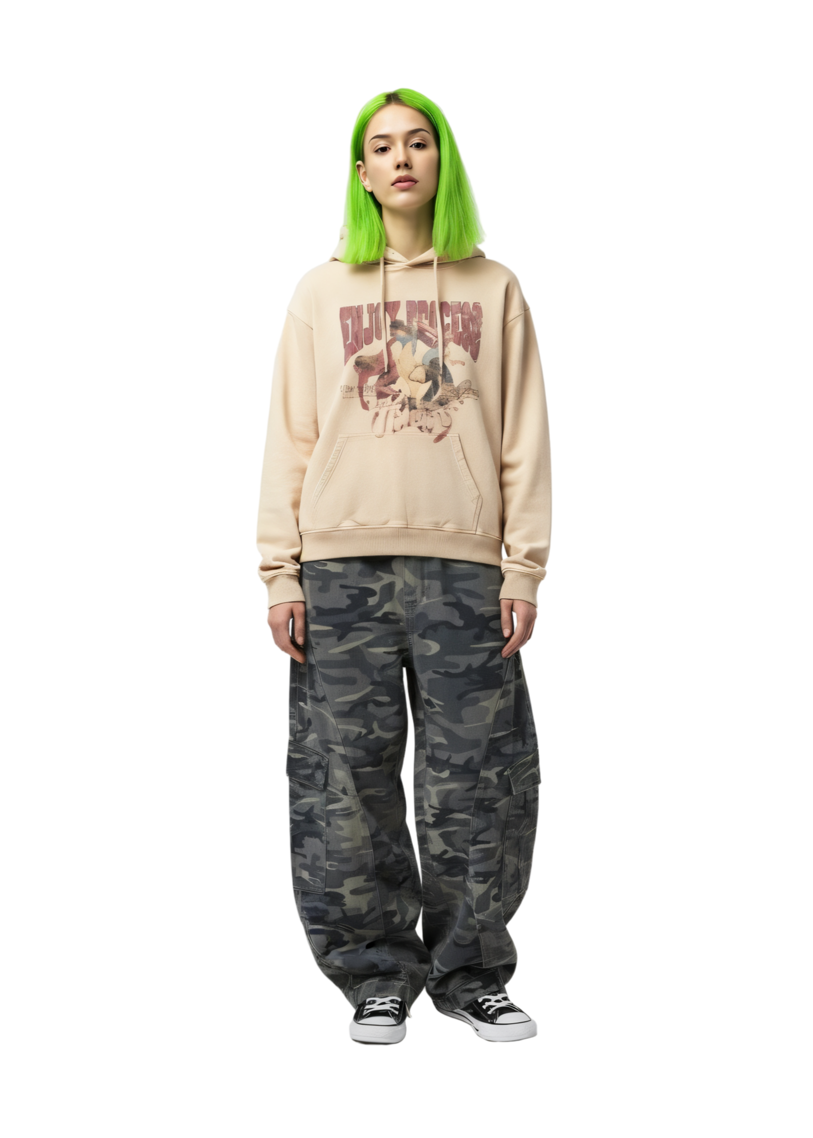 The Vintage Camo Set 1 (Graphic Hoodie + Pant Bundle)