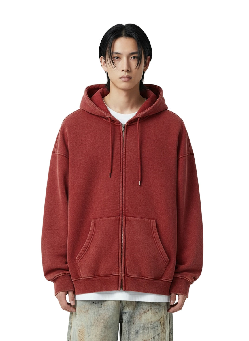 Zip Up Long Sleeve Hoodie