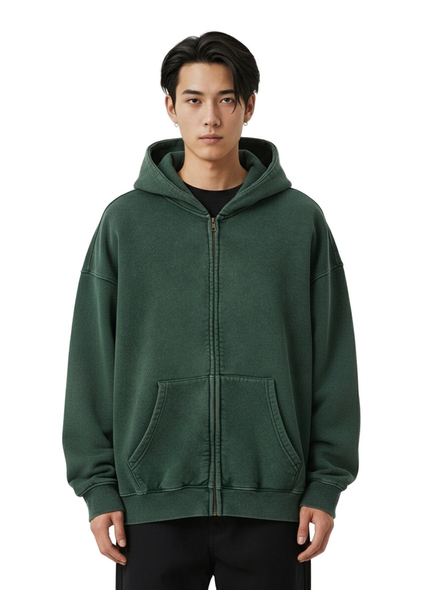 Zip Up Long Sleeve Hoodie