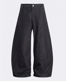 Curved Knife Wide-Leg Denim