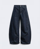 Curved Knife Wide-Leg Denim