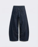 Curved Knife Wide-Leg Denim