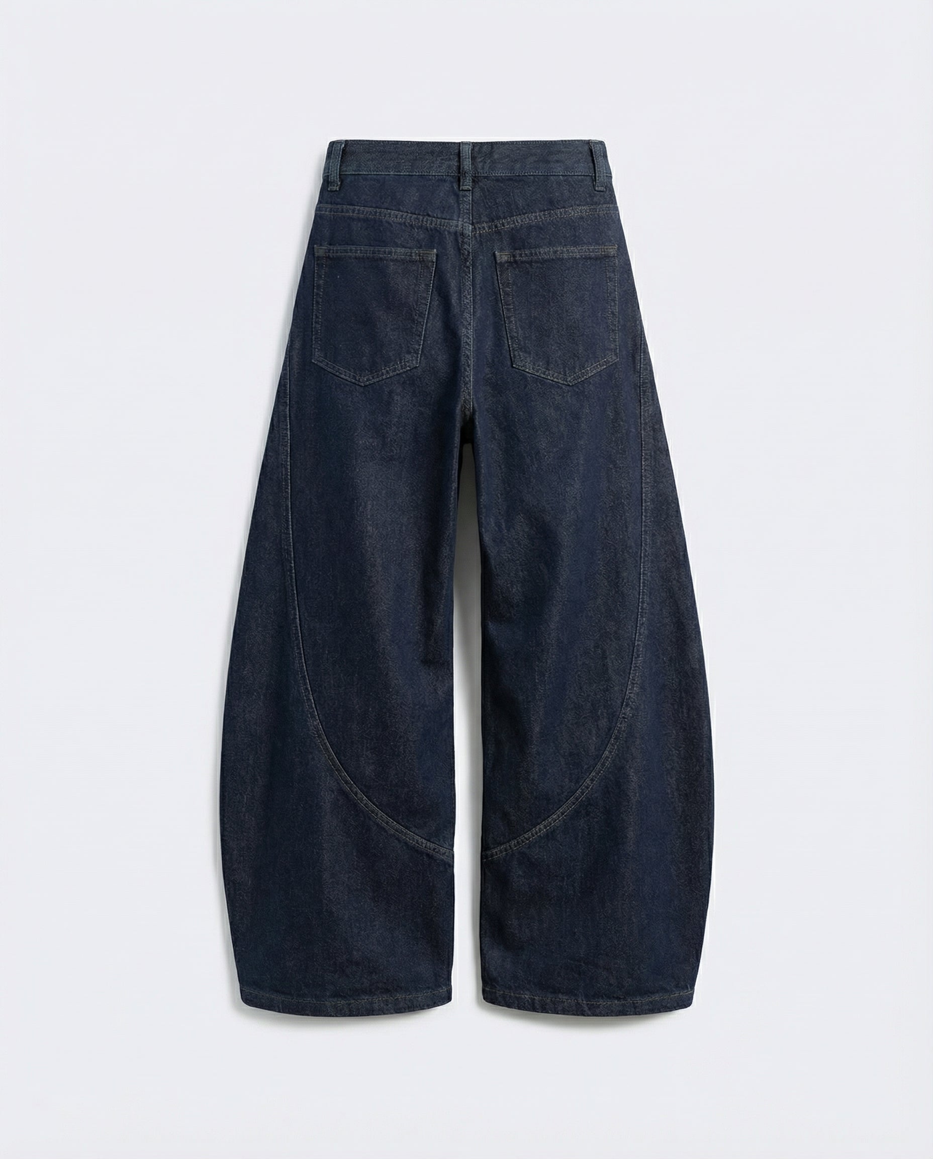 Curved Knife Wide-Leg Denim