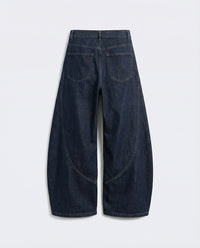 Curved Knife Wide-Leg Denim