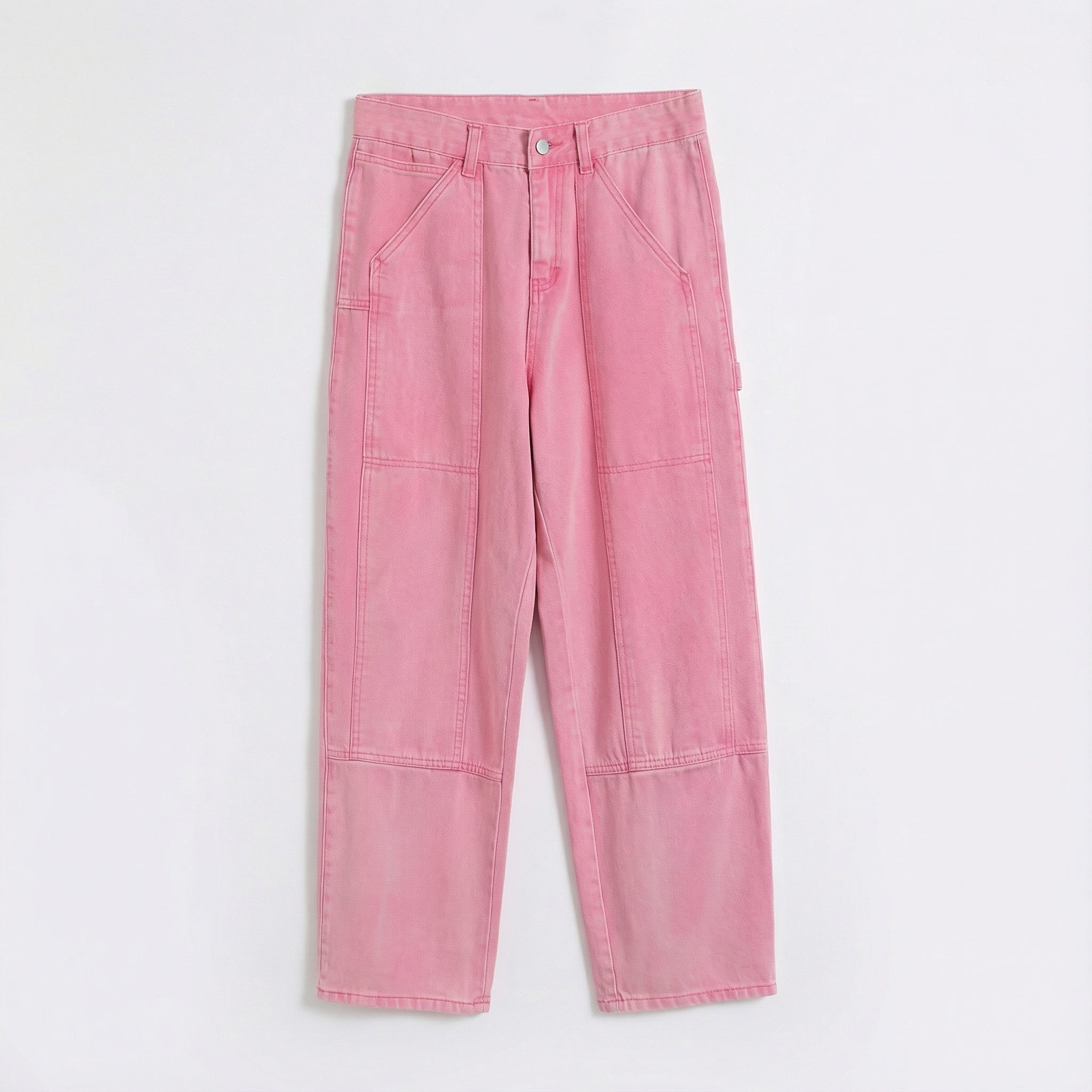 Pink Baggy Cargo Jeans