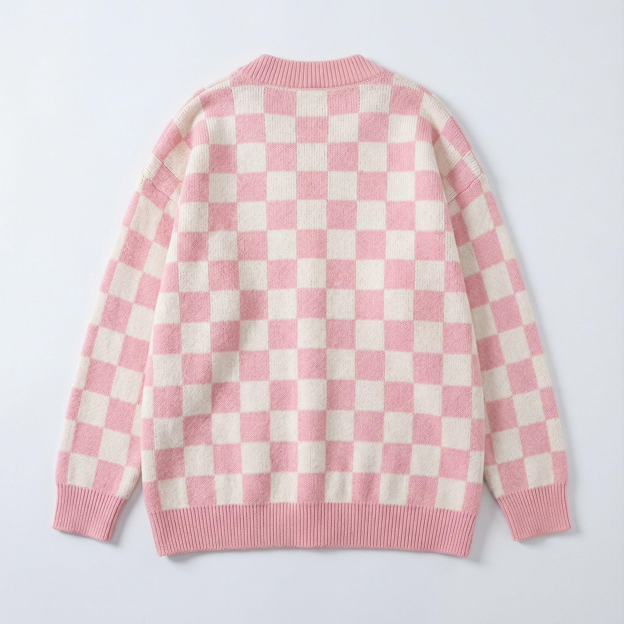 Checkerboard Knit Cardigan