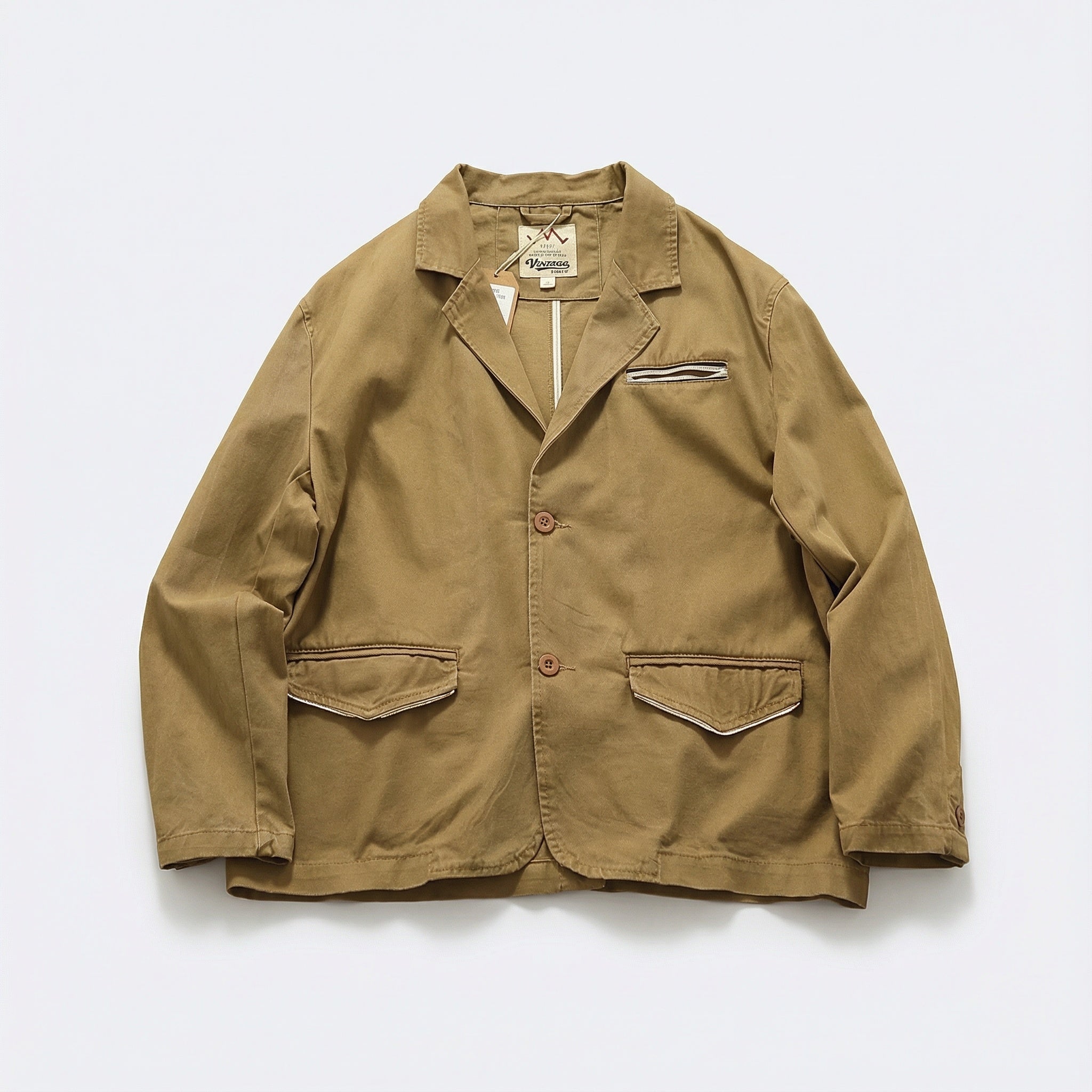 Retro Washed Workwear Denim Jacket