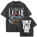 Oversized Kendrick Lamar Washed Vintage T-shirt