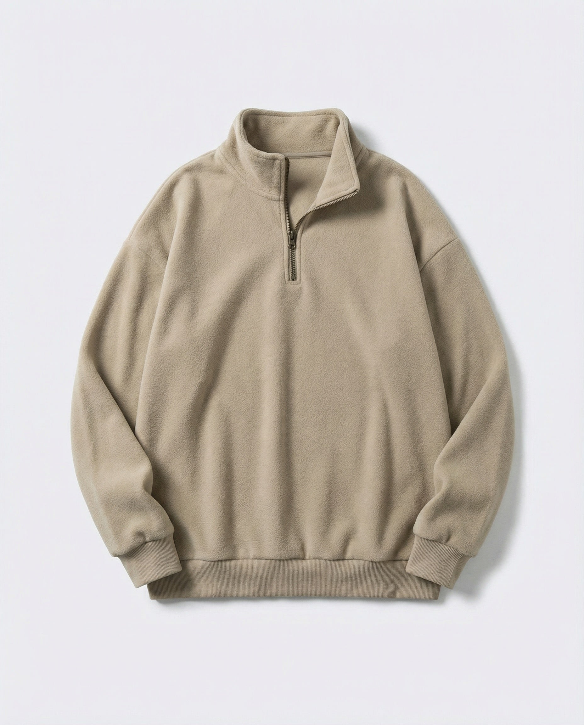 Polar Fleece Half-Zip Turtleneck Sweatshirt