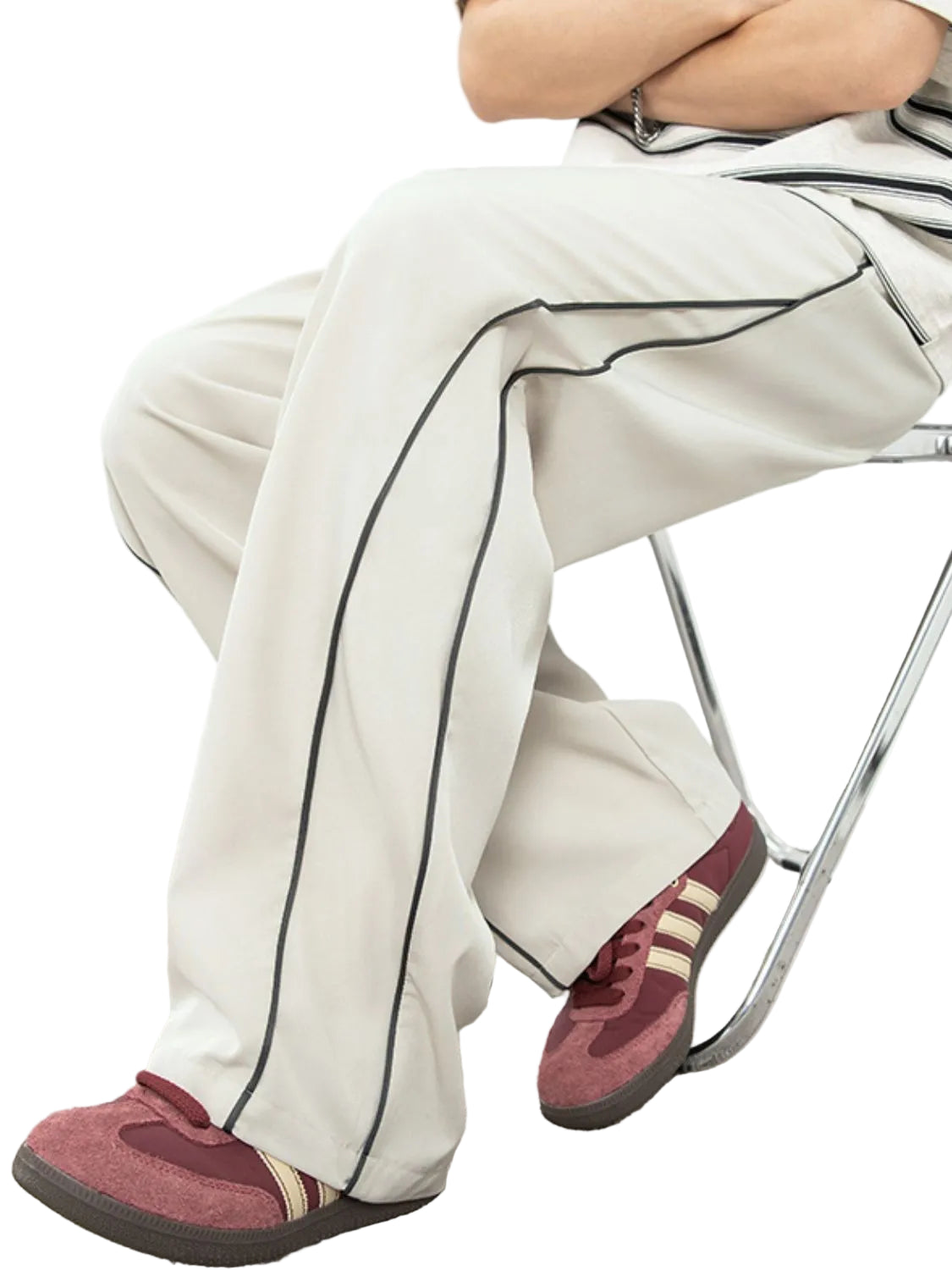 Contrast Straight Sweatpants