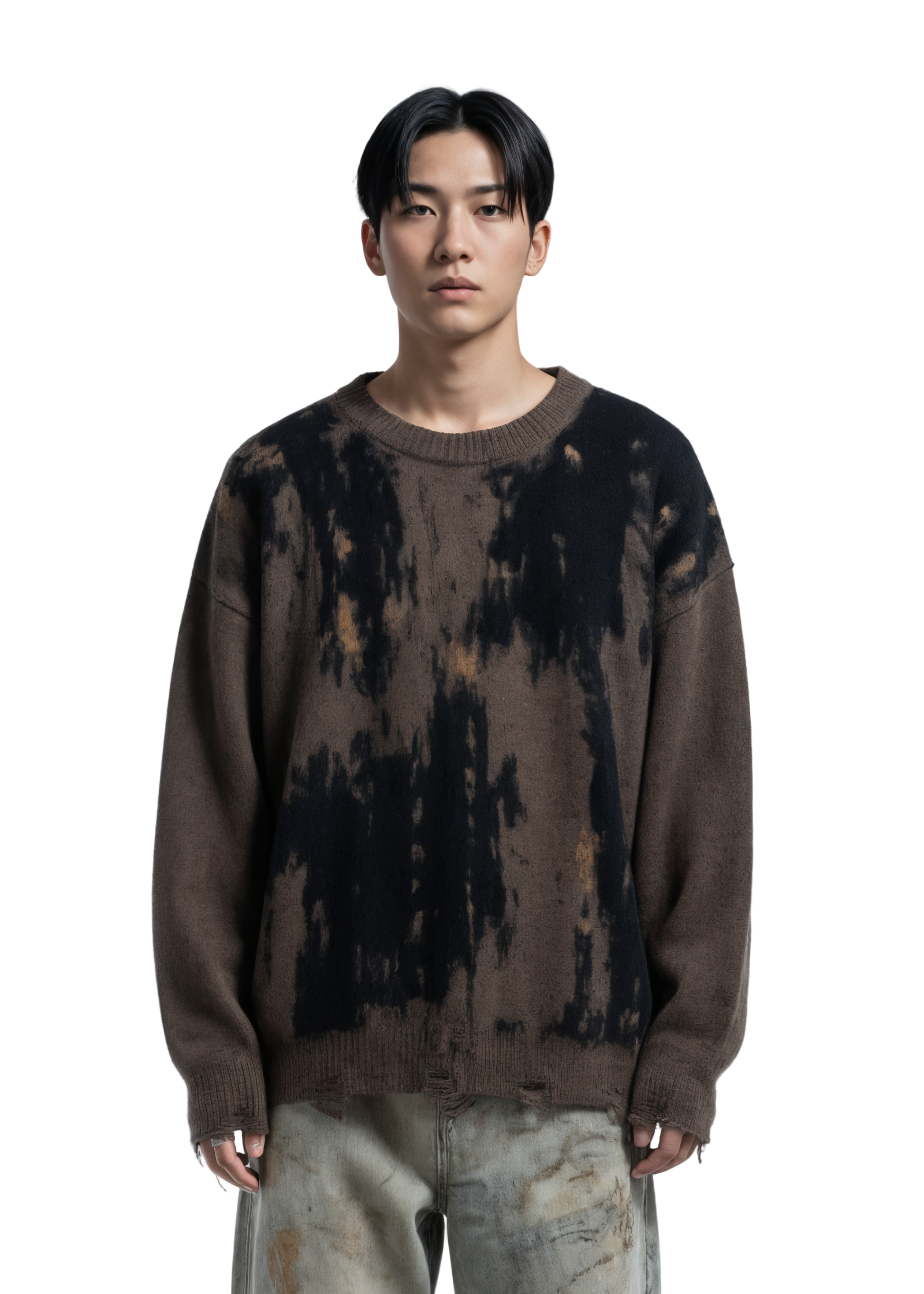 Relaxed Fit Ribbed Hem Sweater
