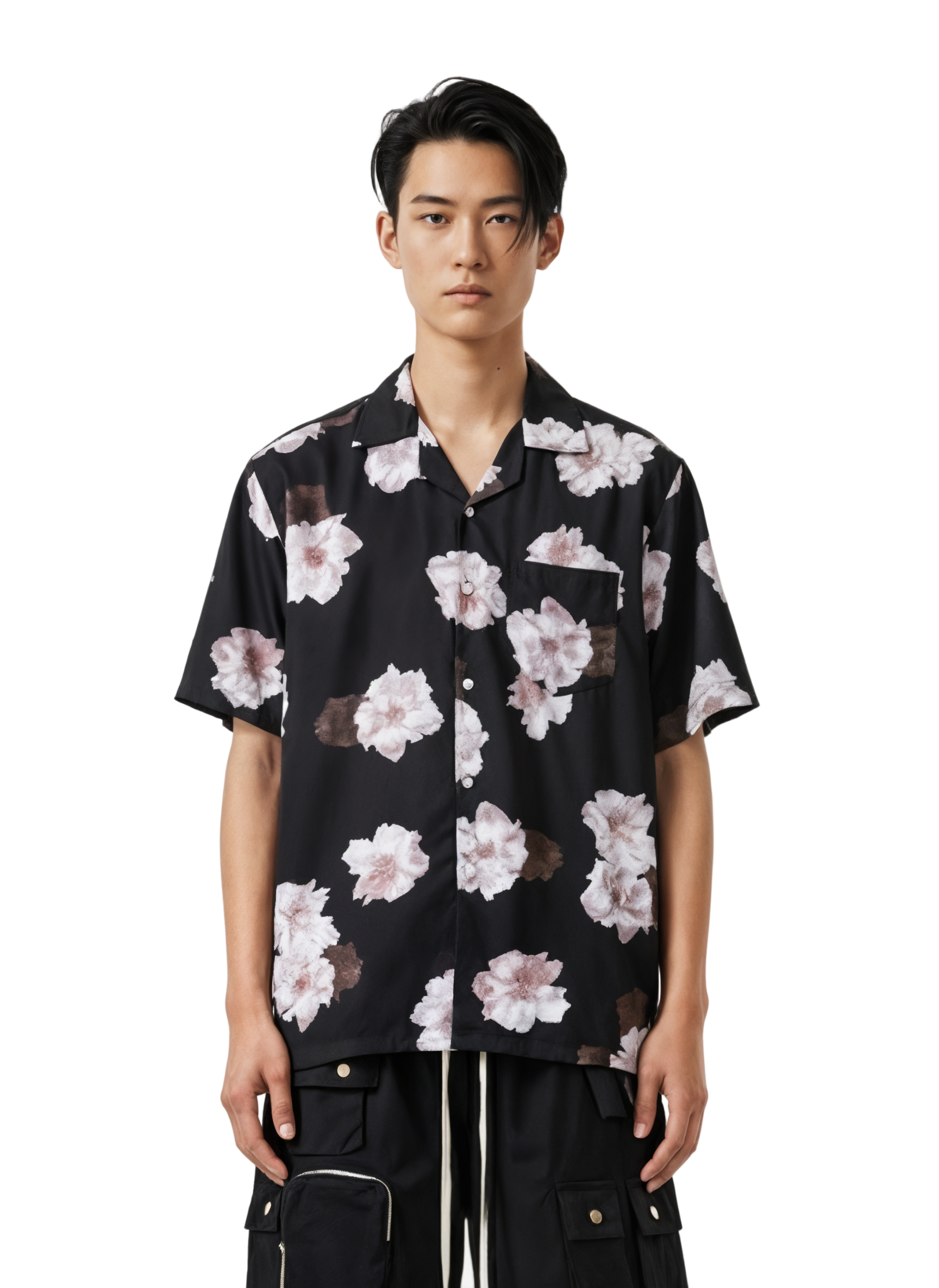 Floral Print Casual Button-Up Shirt