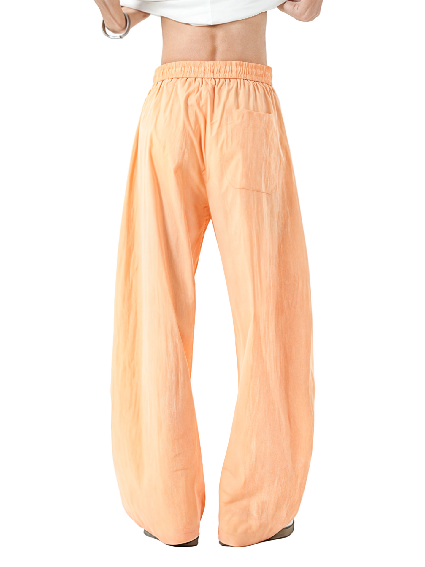 Elastic Waist Wide Leg Pants