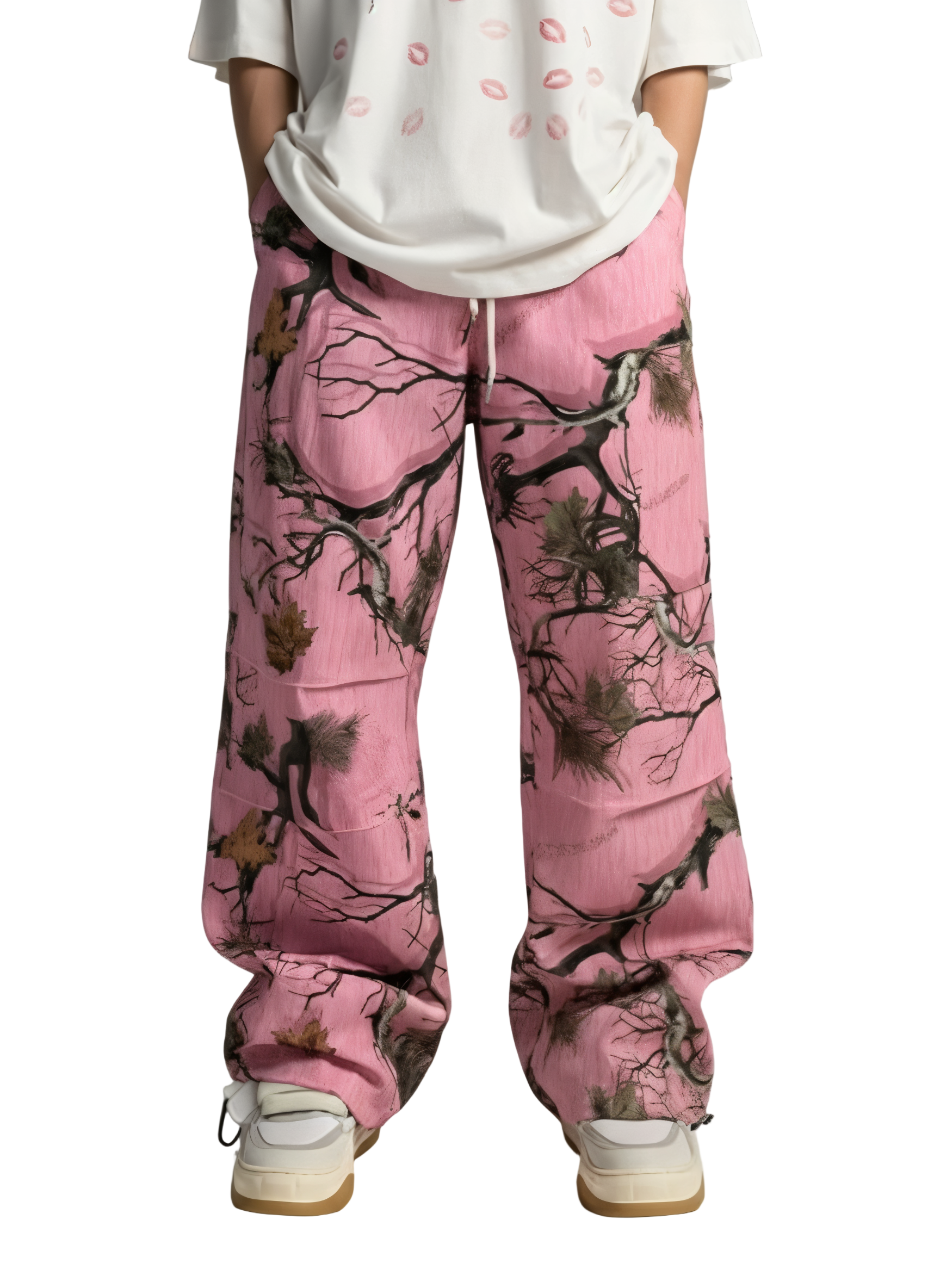 Loose-fit Straight-leg Printed Cargo Pants