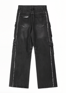 Washed Loose Straight Leg Jeans