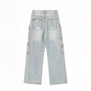 Washed Loose Straight Leg Jeans
