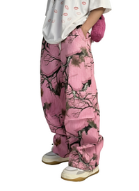 Loose-fit Straight-leg Printed Cargo Pants