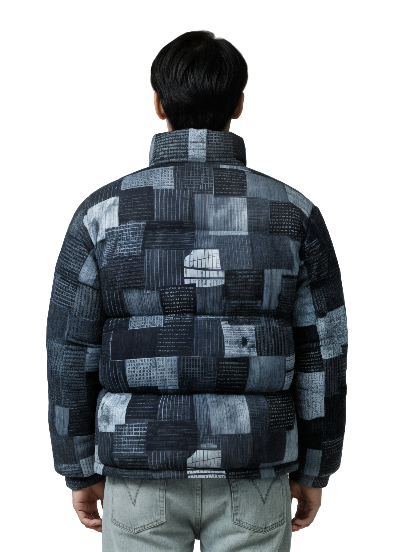 Patchwork Cotton Padded Winter Parka