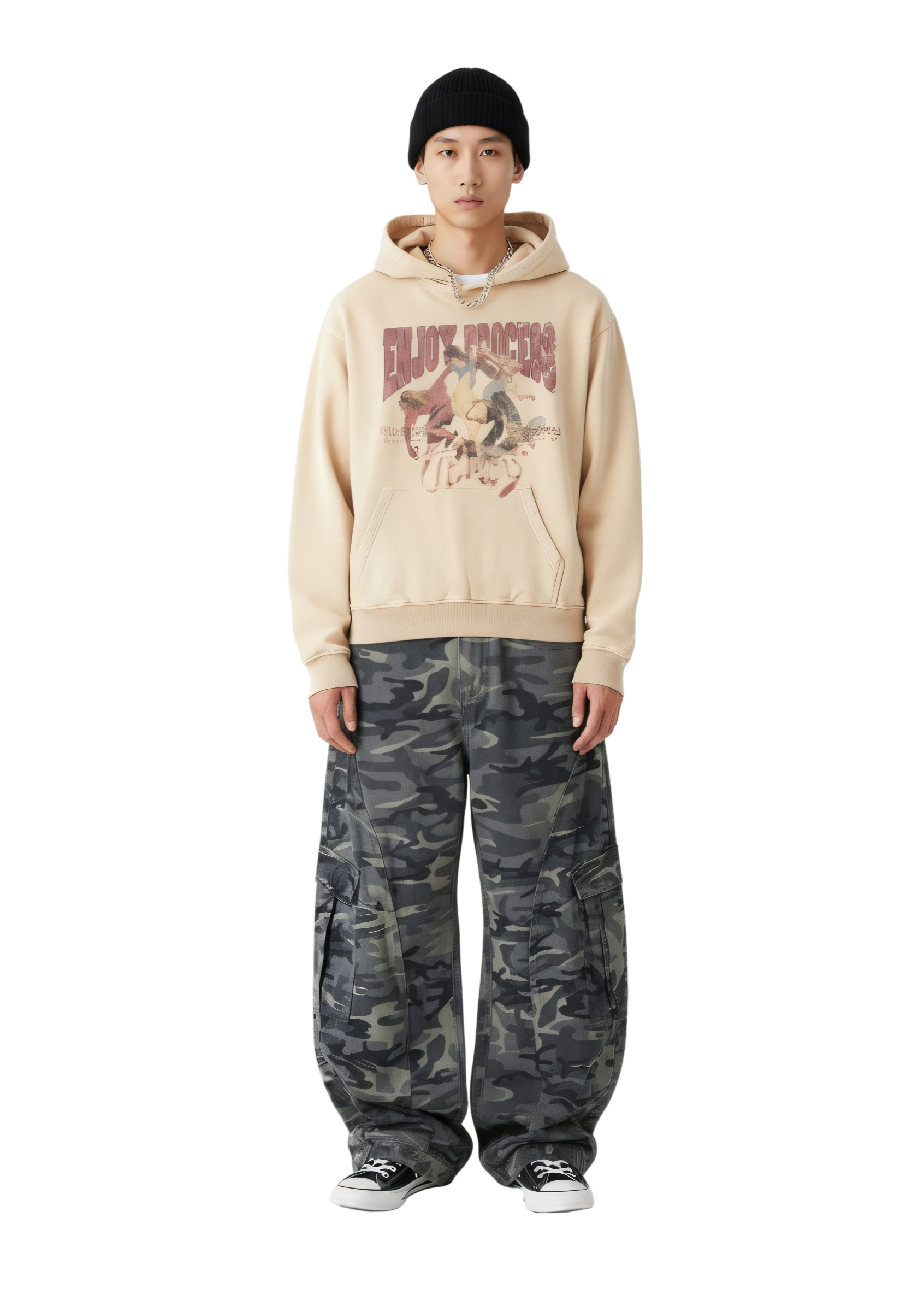 The Vintage Camo Set 1 (Graphic Hoodie + Pant Bundle)