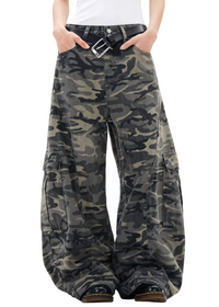 Camouflage Wide Leg Pants