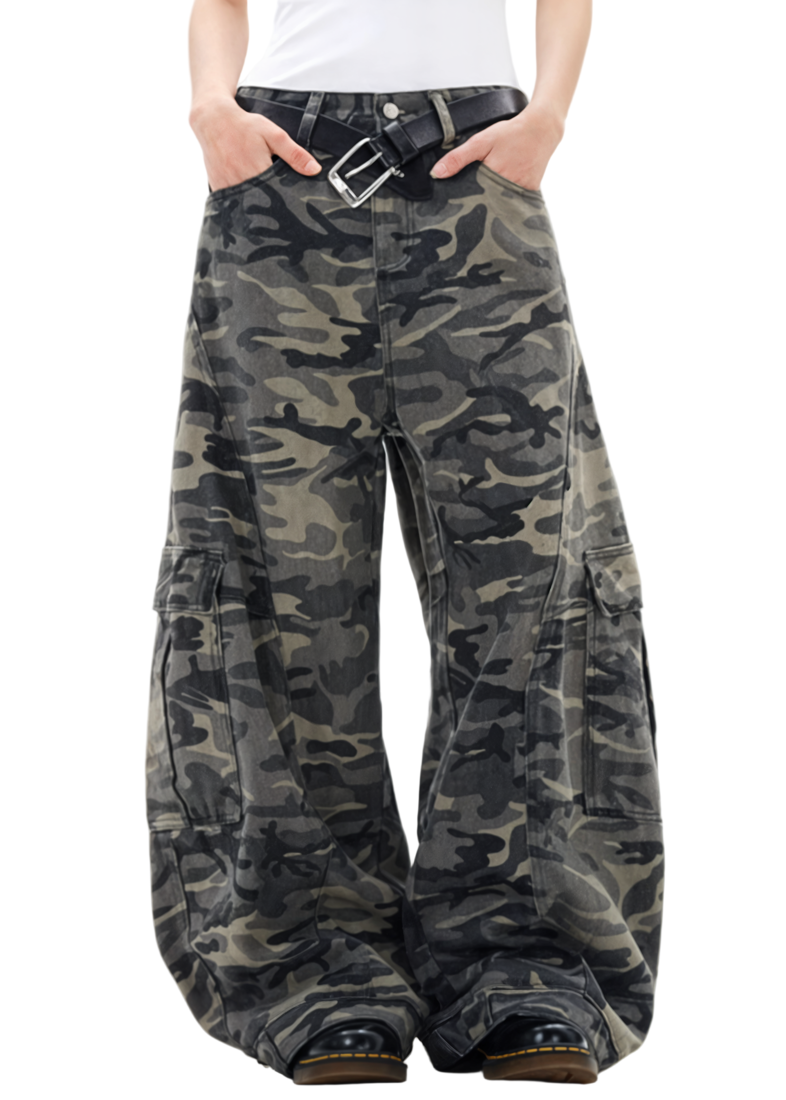 Camouflage Wide Leg Pants