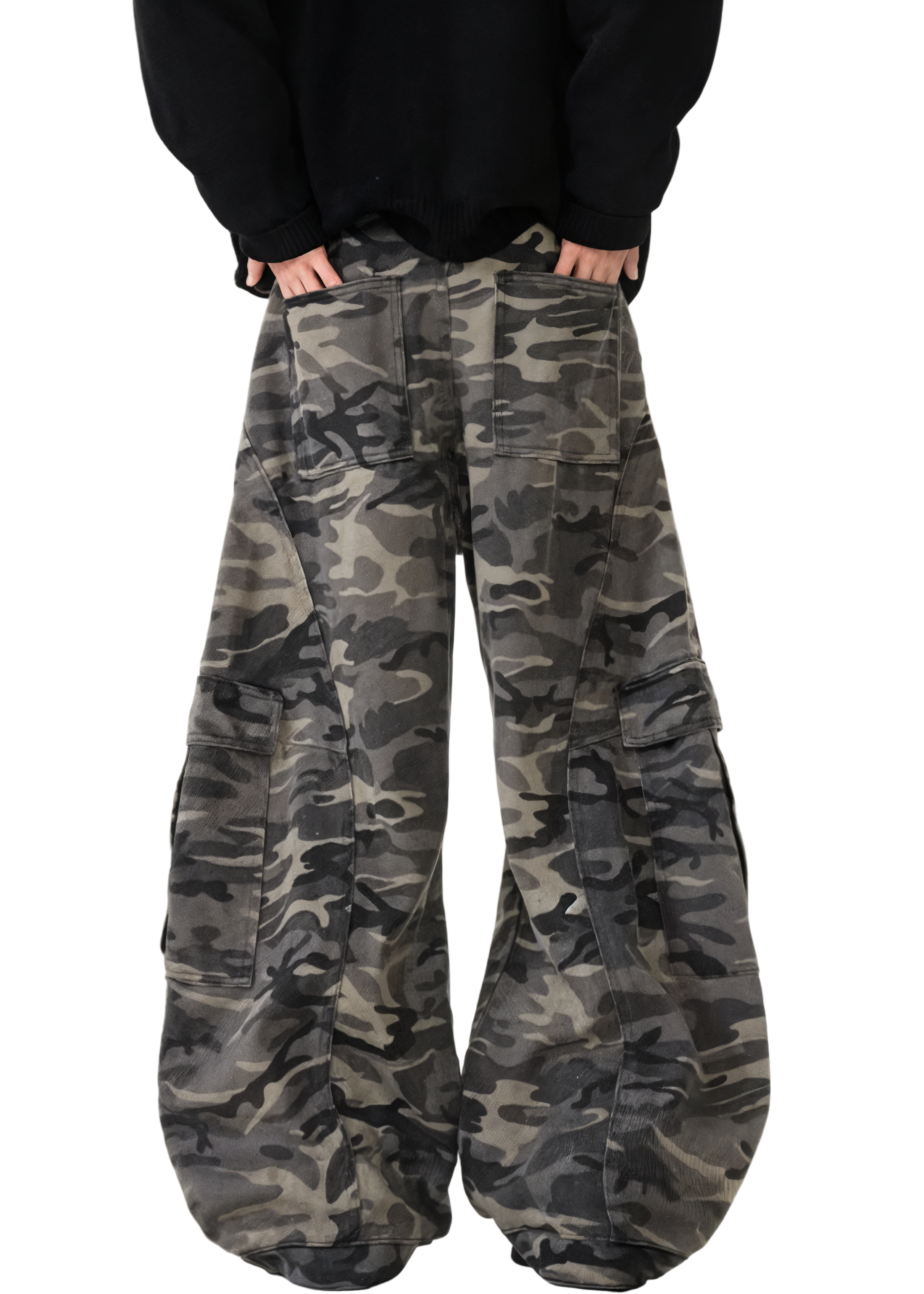 Camouflage Wide Leg Pants
